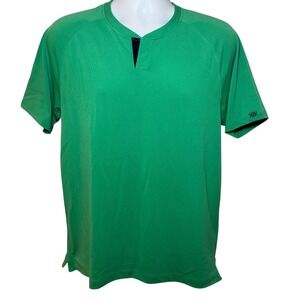 Rhone Delta Pique Notch Performance Short Sleeve Tee Mens Medium Green